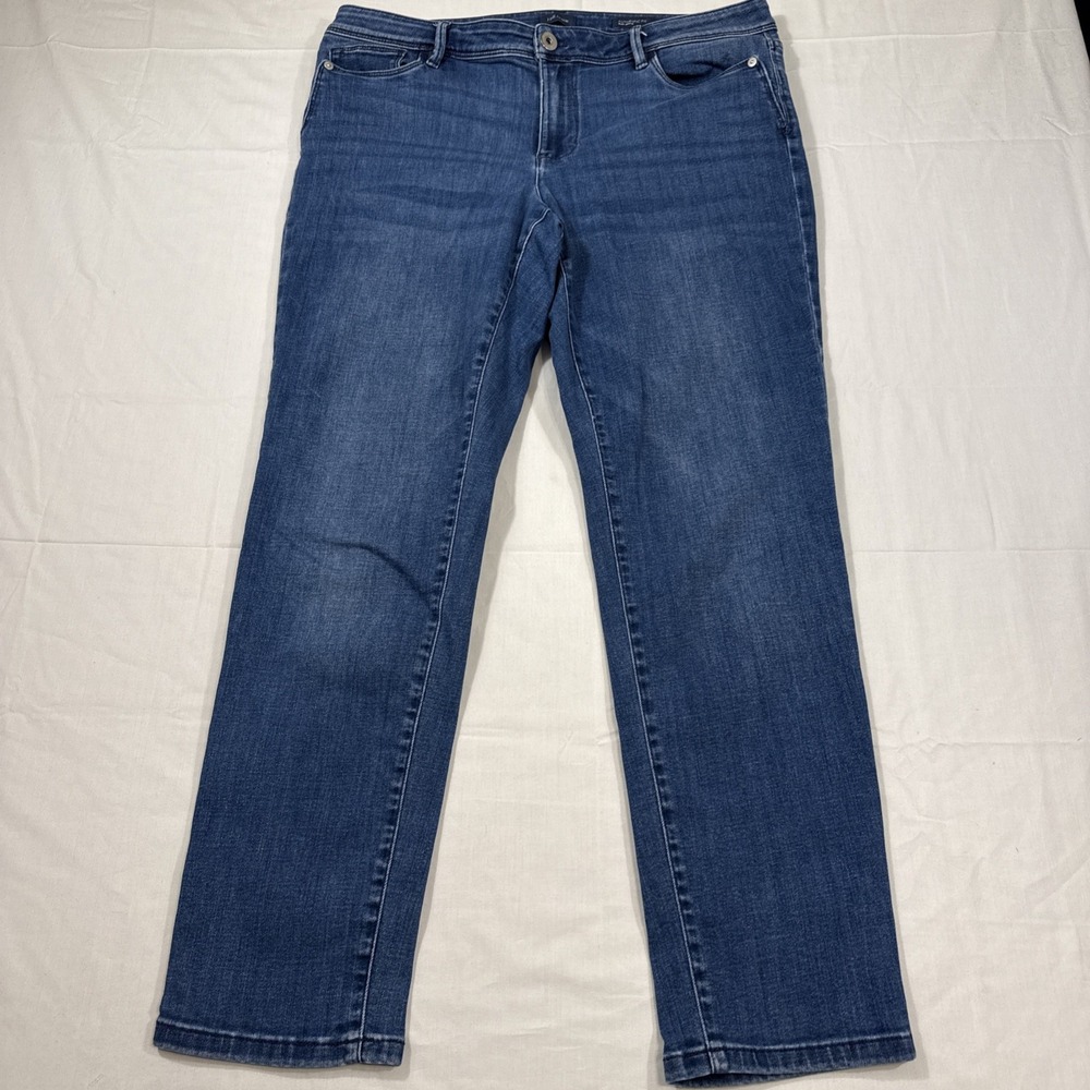 JEANS SLIM ANKLE J. Jill  Womens 12 Blue Authentic Petite Stretch Tencel